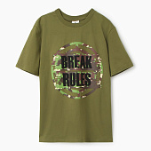 Футболка мужская (хаки Break rules), 48р-р ТЦ Футболка мужская (хаки Break rules), 48р-р ТЦ