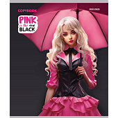 Тетрадь 48л. А5. клетка, Pink&Black, Проф-Пресс, Т48-2552 Тетрадь 48л. А5. клетка, Pink&Black, Проф-Пресс, Т48-2552