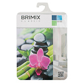 Штора для ванной Бамбук с цветком 180x200 (ШхВ) 02-19 Brimix