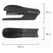  Степлер №24/6, 26/6 Brauberg "SX-39", до 25 листов, черный, 228590 