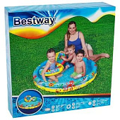 Bestway Бассейн надувной Play d=122см h=20см 137л, круг, мяч, запл д/ремонта арт.51124 Код251050 Bestway Бассейн надувной Play d=122см h=20см 137л, круг, мяч, запл д/ремонта арт.51124 Код251050