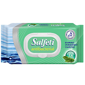 Влажные салфетки  Salfeti 72шт Антибактериальные с клапаном 970