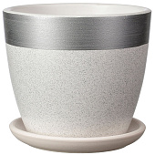  Горшок Голдэн №8. 22л, бело-серый бутон 