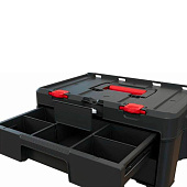 Ящик для инструмента 19”, 481х332х233мм, пластиковый ящик с выдвижными полками, KETER STACKNROLL Ящик для инструмента 19”, 481х332х233мм, пластиковый ящик с выдвижными полками, KETER STACKNROLL