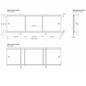 Экран для ванны Монолит-М 1,48 м Мрамор серый МетаКам Экран для ванны Монолит-М 1,48 м Мрамор серый МетаКам