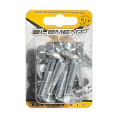 Болт мебельный DIN 603 8x 40 с гайкой белый цинк 6 шт Болт мебельный DIN 603 8x 40 с гайкой белый цинк 6 шт