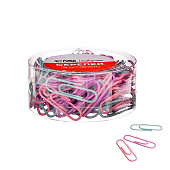 Скрепки 28 мм, пастель, в пластиковой тубе, 100 штук, 10771172 Скрепки 28 мм, пастель, в пластиковой тубе, 100 штук, 10771172