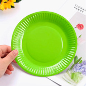 Набор бумажных тарелок 20 шт. "Party green" (230 мм) Набор бумажных тарелок 20 шт. "Party green" (230 мм)