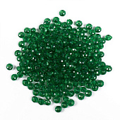  Бусины пластик "Кристалл с гранями тёмно-зелёный" набор 20 гр 5131767 