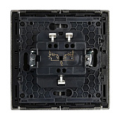 Выключатель встраиваемый 2 клавиши, цвет сталь, IEK FORTE&PIANO Выключатель встраиваемый 2 клавиши, цвет сталь, IEK FORTE&PIANO