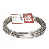 Трос стальной в оболочке PVC 2/3мм (10м) Трос стальной в оболочке PVC 2/3мм (10м)