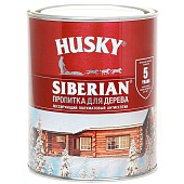 Антисептик HUSKY SIBERIAN полуматовый тиковое дерево 9л