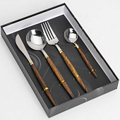 Набор столовых приборов из нержавеющей стали Magistro «Древо», 4 предмета, цвет металла серебряный 4684531 Набор столовых приборов из нержавеющей стали Magistro «Древо», 4 предмета, цвет металла серебряный 4684531