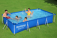 Bestway Бассейн каркасный прямоугольный Steel Pro 400х211х81см, 5700 л, арт.56405 Bestway Бассейн каркасный прямоугольный Steel Pro 400х211х81см, 5700 л, арт.56405