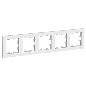 Рамка для розеток и выключателей, 5 постов, цвет белый, SE AtlasDesign Рамка для розеток и выключателей, 5 постов, цвет белый, SE AtlasDesign