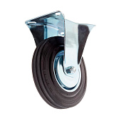  Опора колесная неповор.на площ.125мм сталь/резин, 1шт 