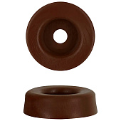  Накладка пластиковая для мебельных ножек D24мм H7мм коричневая, 4 шт 