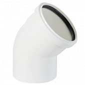 Отвод малошумный белый 110х45 Отвод малошумный белый 110х45