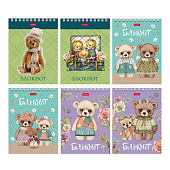 Блокнот А6 40л гребень блок клетка карт. обл. Любимые топтыжки 40Б6В1гр Блокнот А6 40л гребень блок клетка карт. обл. Любимые топтыжки 40Б6В1гр