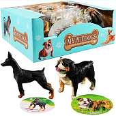  Игрушка фигурка "Собака с карточкой породы". В ассортименте, ST1169 