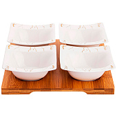  Набор из 4 салатников на подставке lefard "fantasy" 11,5 см 42-360 