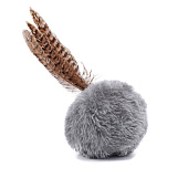  Игрушка Nunbell для кошек мячик d=6 см с пером, с кошачьей мятой, микс арт.10922-8766 Код 270691 