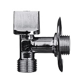 Кран шар угловой 1/2"x1/2" с отражателем хром Кран шар угловой 1/2"x1/2" с отражателем хром