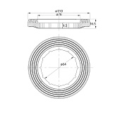 Арматура для бачка кноп 2 режима нижняя подводка F012400-01K Iddis