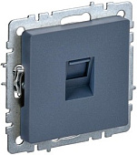 Розетка компьютерная встраиваемая RJ45 UTP cat 5e, цвет маренго, IEK BRITE Розетка компьютерная встраиваемая RJ45 UTP cat 5e, цвет маренго, IEK BRITE