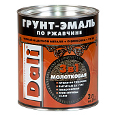 Молотковая ГРУНТ - ЭМАЛЬ по ржавчине "DALI" 2л - шоколадный