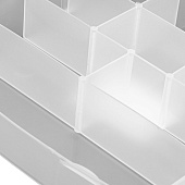Блок для мелочей 17x16см, прозрачный матовый, Сибртех