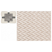  Покрывало 200х220 Полоска фланелевое молочный 