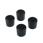 Накладки мебельные круглые d=25мм, 4шт, черные ТУНДРА Накладки мебельные круглые d=25мм, 4шт, черные ТУНДРА