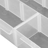 Органайзер универсальный малый 19 х 16 х 4,5 см, прозрачный матовый // Сибртех Органайзер универсальный малый 19 х 16 х 4,5 см, прозрачный матовый // Сибртех