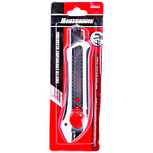 Нож 18мм, обрезиненная рукоятка ,ABS+TPR, стопорн.винт фиксатор, Монтажник Нож 18мм, обрезиненная рукоятка ,ABS+TPR, стопорн.винт фиксатор, Монтажник