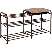 Подставка для обуви Альфа 33 с сиденьем и ящиком, коричневый ПДОА33СЯЧ Подставка для обуви Альфа 33 с сиденьем и ящиком, коричневый ПДОА33СЯЧ