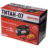  Компрессор металлический 60л/мин 2х поршневой с крокодилами SKYWAY ТИТАН-07 