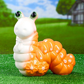  Садовая фигура "Гусеница веселая" оранжевая 31х32см   3242418 
