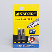 Биты PH3 25мм(2шт)/STAYER Биты PH3 25мм(2шт)/STAYER