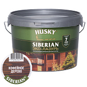  Защит. декор. покрытие HUSKY SIBERIAN ЭКО-ЛАЗУРЬ полуматовый кофейное дерево 2,5л 