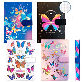 Ежедневник недатированый "Бабочки" 13х19 см, 130л. Ежедневник недатированый "Бабочки" 13х19 см, 130л.