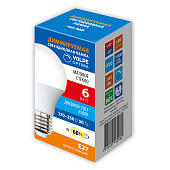 Лампа LED 6Вт Е27, груша, 6500К холодный, диммируемая ТМ Volpe Лампа LED 6Вт Е27, груша, 6500К холодный, диммируемая ТМ Volpe