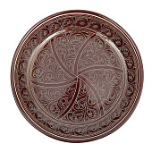 Ляган Риштанская Керамика "Узоры", 25 см, коричневый 2870514 Ляган Риштанская Керамика "Узоры", 25 см, коричневый 2870514