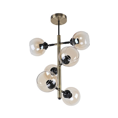 Люстра в стиле модерн 10111/6AB+BK BR Люстра в стиле модерн 10111/6AB+BK BR