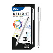 Ручка гелевая черная автоматическая DELI Delight, 0,5/0,5, корпус матовый, EG118-BK Ручка гелевая черная автоматическая DELI Delight, 0,5/0,5, корпус матовый, EG118-BK
