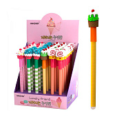  Ручка гелевая синяя детская Alingar Пиши-стирай, вкусняшки, пластиковый корпус, AL10849 