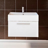 Тумба Compact 52 подвесная белая с раковинй Визит 55 ВТ.74.20 Wismart Тумба Compact 52 подвесная белая с раковинй Визит 55 ВТ.74.20 Wismart