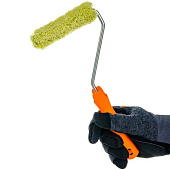 Мини-валик в сборе Фасадные работы 110мм, полиакрил, ворс 12мм, АКОР Мини-валик в сборе Фасадные работы 110мм, полиакрил, ворс 12мм, АКОР