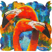  Фигурный деревянный пазл ANIMAL ART Фламинго 118 дет. арт.8388 7500562 