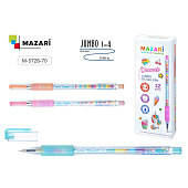  Ручка шариковая MAZARI Jumbo DESSERT Smart Ink, синяя на масляной основе, 0,6мм M-5728-70 